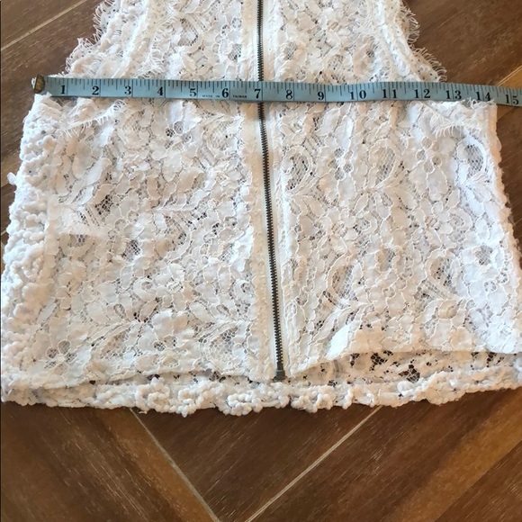 Zara XS lace white high neck sleeveless top - Picture 4 of 8